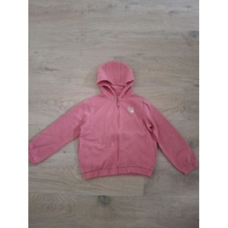 Gilet rose à capuche gemo...