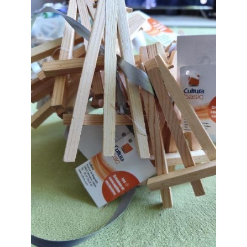 Lot de 14 chevalets bois porte nom