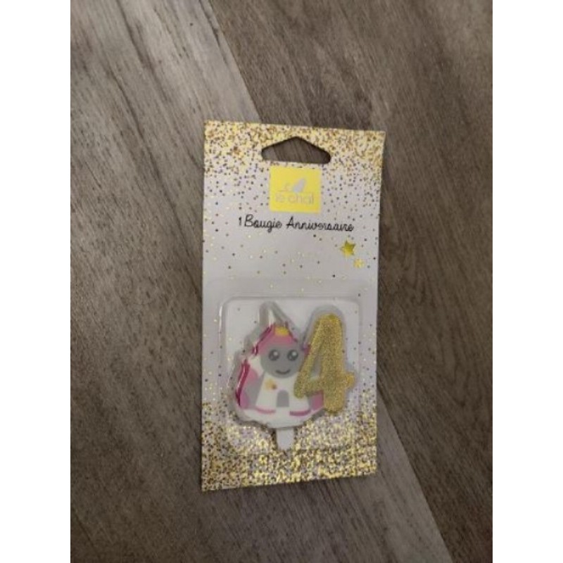 Bougie anniversaire 4 ans 