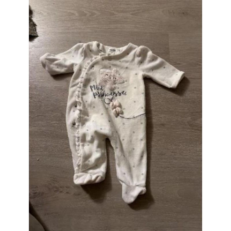 Pyjama blanc étoile 1M  