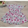 robe blache fleuri rose avec feuilles, fille 5ans  