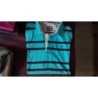 Polo Cricket & Co turquoise rayé noir T XL