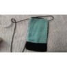 Pochette noire turquoise au crochet fait main 