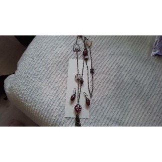 Sautoir et boucles d'oreilles