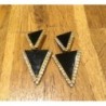 Boucles d'oreilles clip dorées/brillants