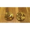 Boucles d'oreilles clip Vintage Métal doré signées Créatrice LINDA HATTAB