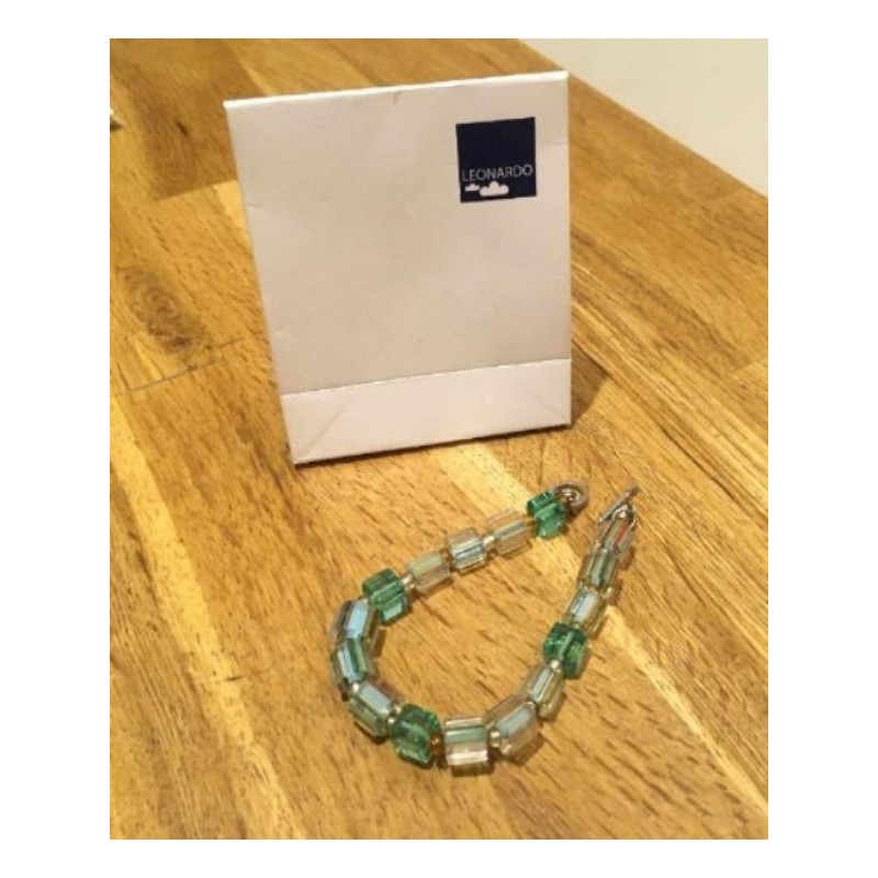 Bracelet LEONARDO perles de verre colori Vert