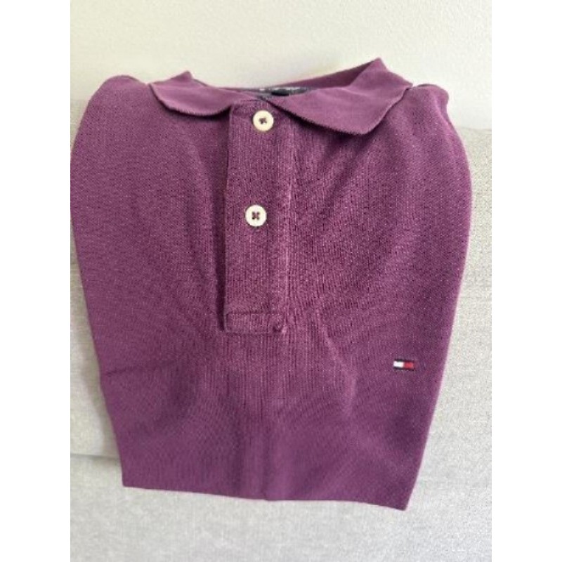 Polo homme taille S couleur violet marque Tommy Hilfiger 