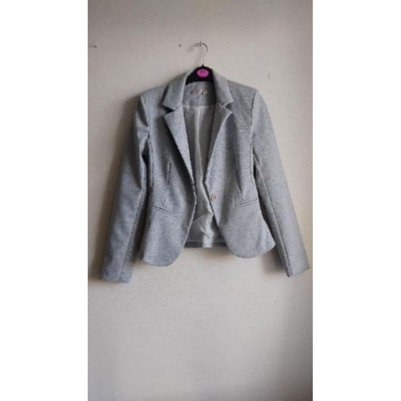 Veste tailleur grise cintrée taille XS/S
