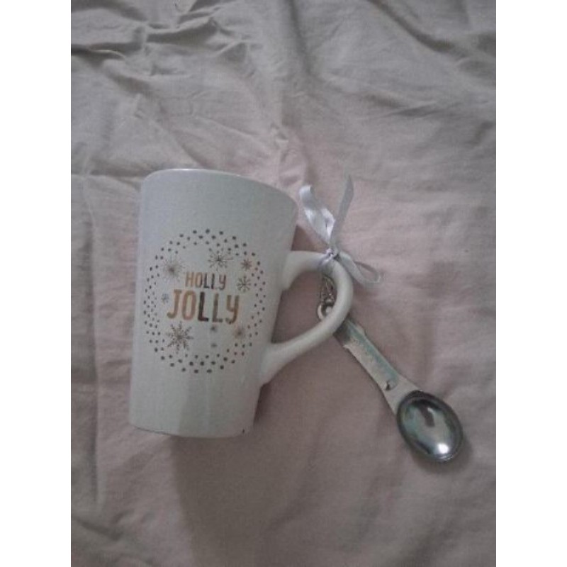 Mug de Noël en céramique avec cuillère 