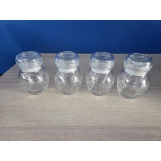 Lot de 4 pots en verre