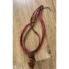 Collier bordeaux/marron