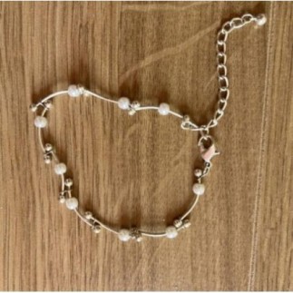 Bracelet perles blches