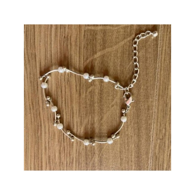 Bracelet perles blches