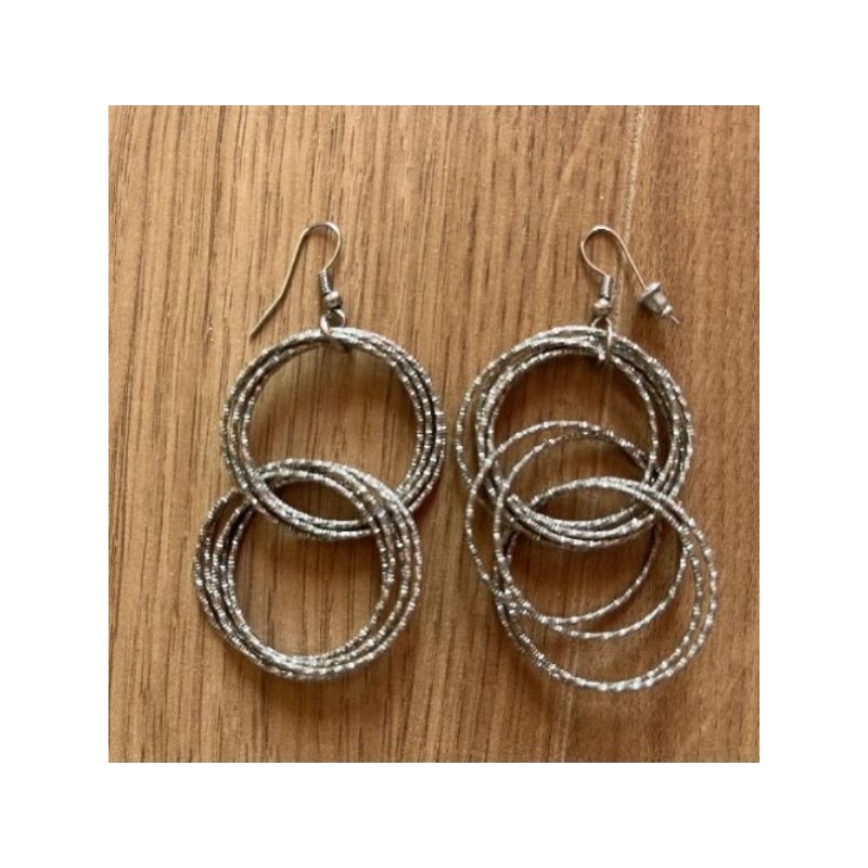 Boucles argentées cercles