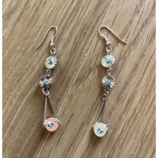 Boucles "balancier" bleues