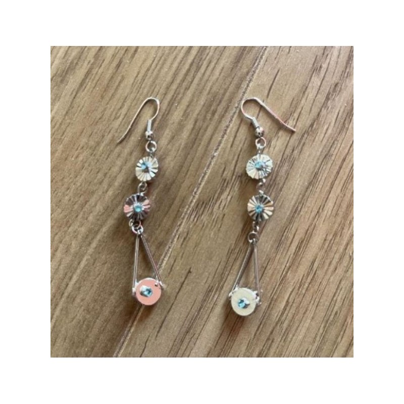 Boucles "balancier" bleues