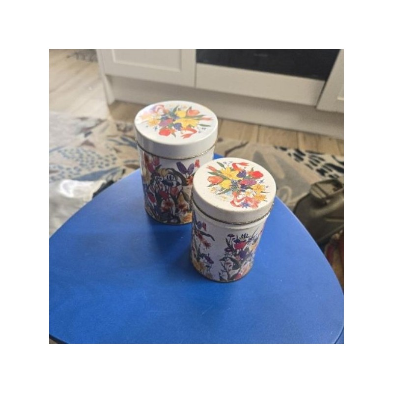 Lot de 2 boites en fer