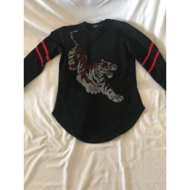 Sweat noir motif guepard taille M neuf