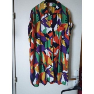 Robe chemise colorée T.48