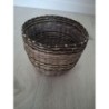 Cache pot rotin noir 