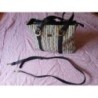 Sac PARFOIS tissus beige et noir  avec sangle épaule et compartiments