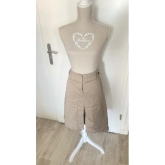 Jupe beige chino - zara -...