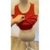 Debardeur sport rouge - H&M - taille M brassière intégrée 