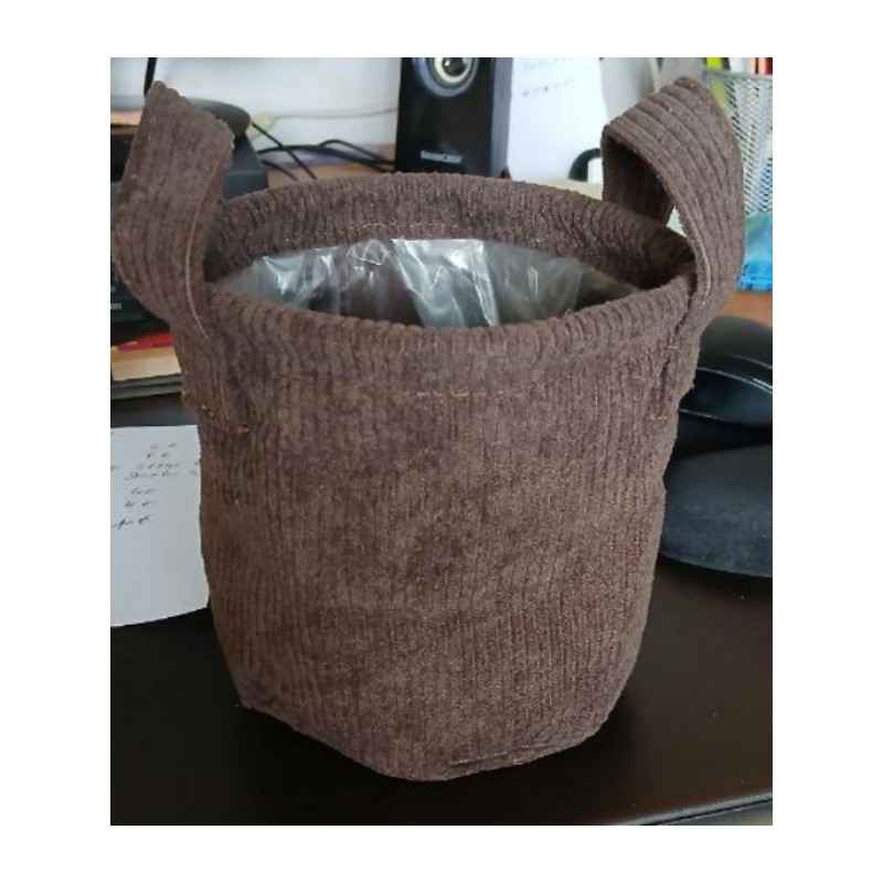 Porte plante ou autre velours marron