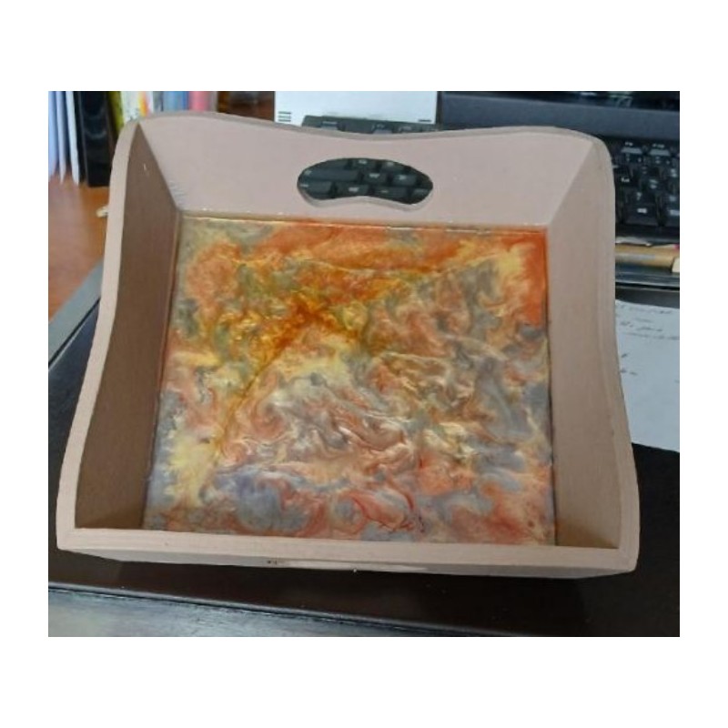 Petit plateau beige émaux