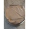 Pouf carré beige tissu et billes