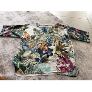 Blouse imprimée multicolore...