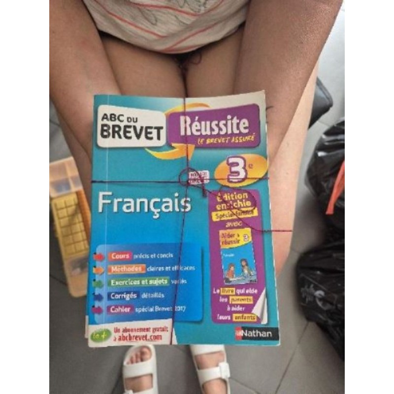 Lot de 4 livres de révisons brevet (français, physique chimie, maths et histoire géographie 