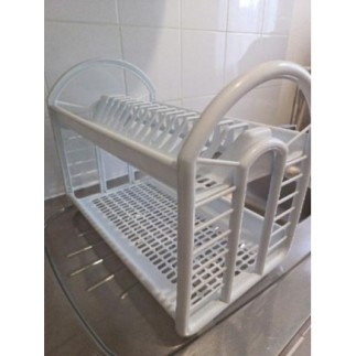ÉGOUTTOIR BLANC À 2 ÉTAGES