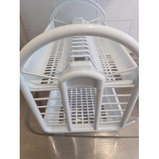 ÉGOUTTOIR BLANC À 2 ÉTAGES