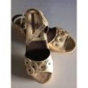 SANDALES COMPENSÉES ELLE DORÉ CUIR TAILLE  37
