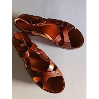 SANDALES KONAI CUIR MARRON...