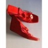 SANDALES VIC MATIÉ COMPENSÉES ROUGE CUIR TAILLE37 
