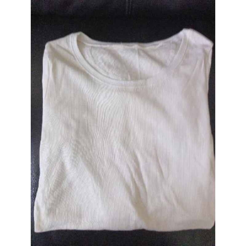 TEE-SCHIRT KEEP AWAY FROM DIRE BLANC MANCHE LONGUE TAILLE M