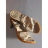 SANDALES DORÉ CUIR VIC MATIÉ