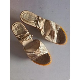 SANDALES DORÉ CUIR VIC MATIÉ