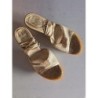 SANDALES DORÉ CUIR VIC MATIÉ