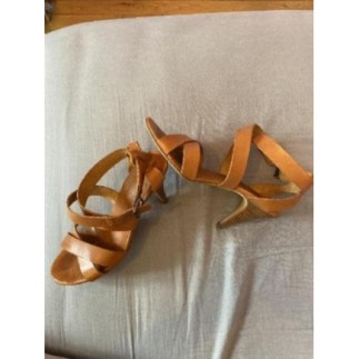 Sandales femme hautes cuir...