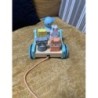 Petit chariot roulant bois 4 animaux