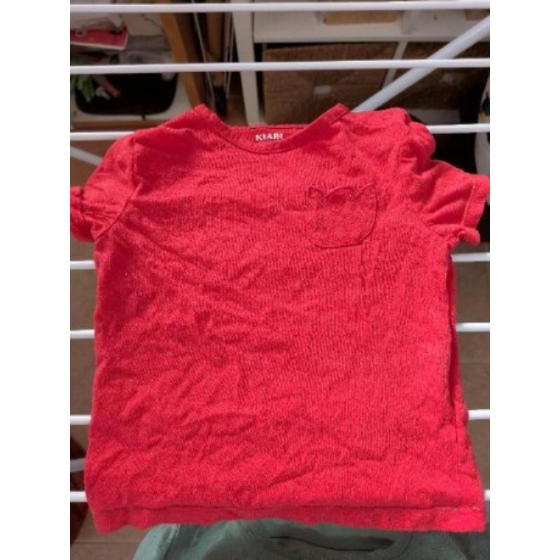 T shirt bébé fille rouge Kiabi 12 mois manches courtes 