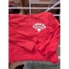 T shirt manches longues fille rouge Kiabi sérigraphie coucou bisous