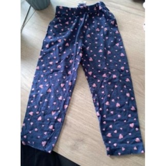 Leggings bleu a cœur rose 3...