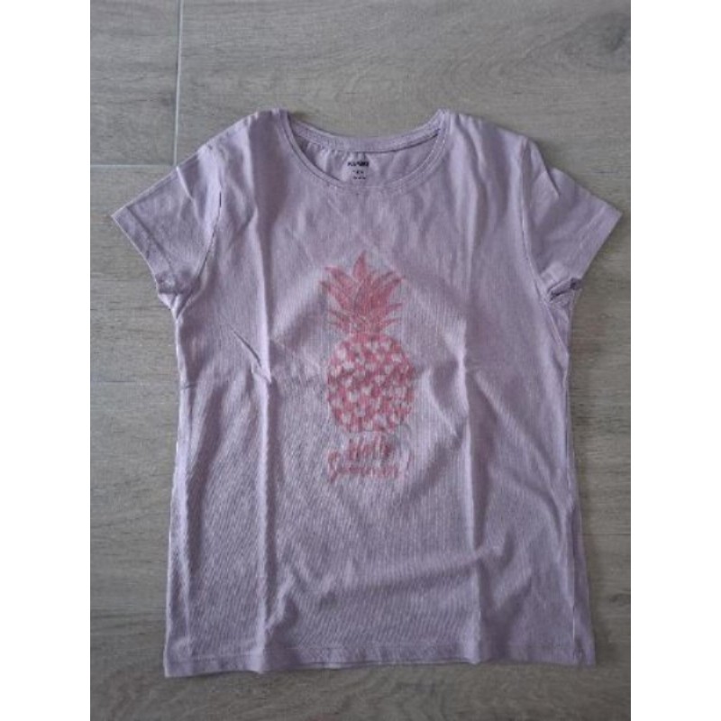 Tee-shirt mauve avec ananas KIABI 10ans 