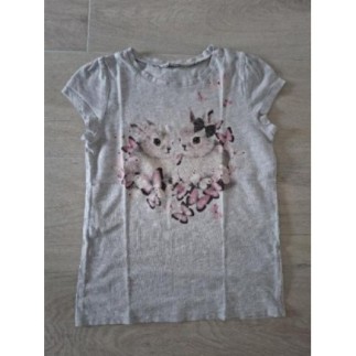 Tee-shirt gris avec lapins...