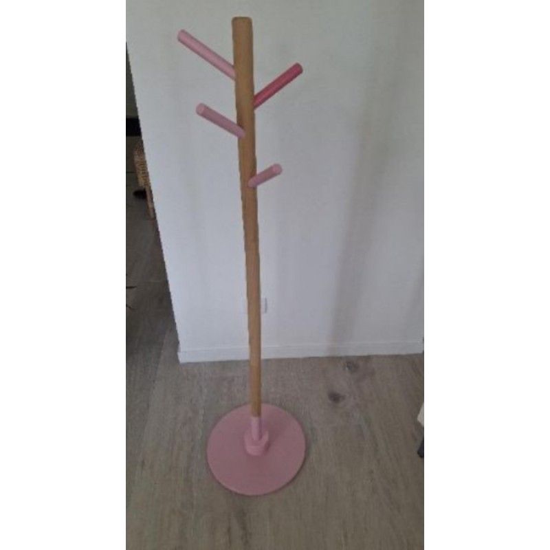 Porte marteaux rose et bois Verbaudet 